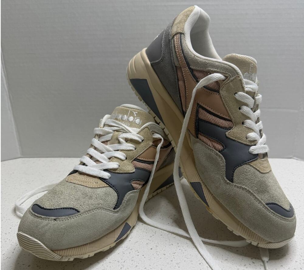 Diadora N90515 Men's Shoes Size 9 Mute White Rugby Tan